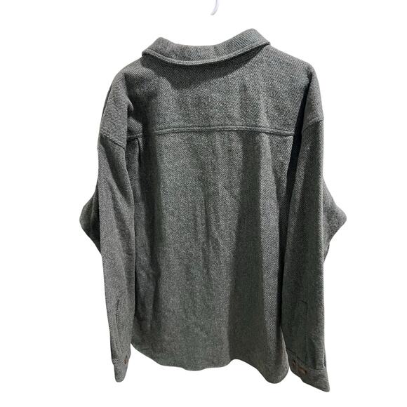 Woolrich VTG Men XL Wool Nylon Shirt Jacket Green Herringbone WPL 6635 Logo #110 - Picture 8 of 10